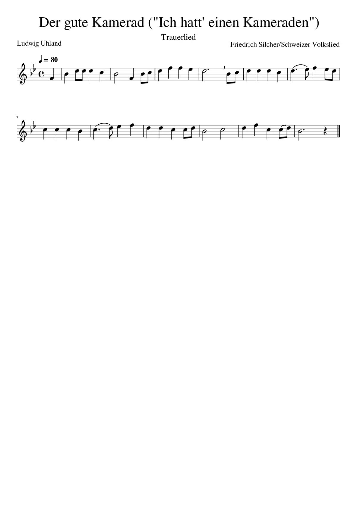 Ich hatt' einen Kameraden - Page 1