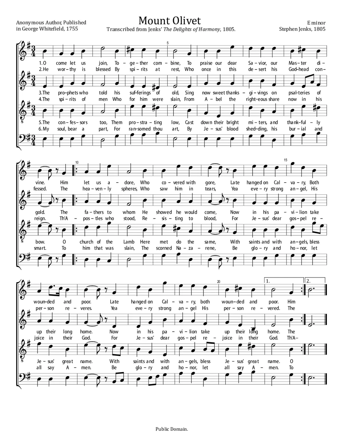 Mount Olivet - Page 1