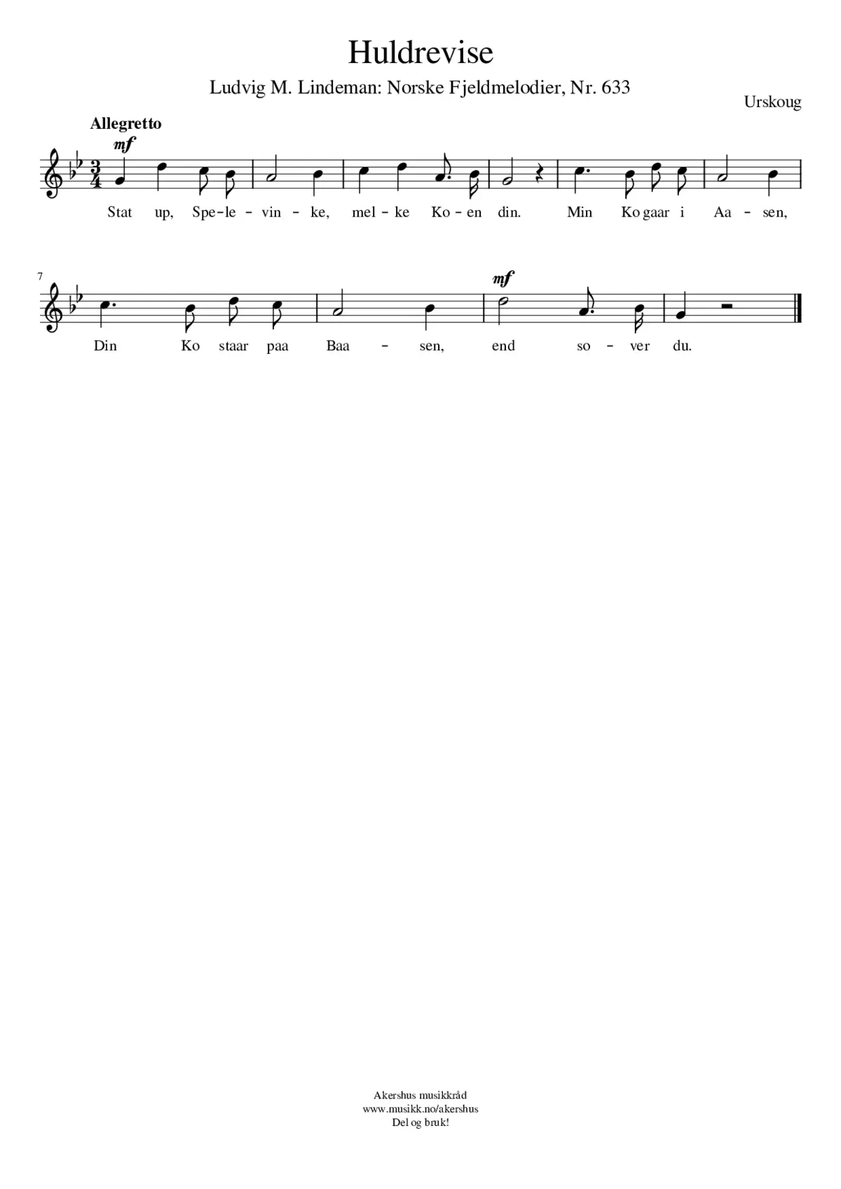 Huldrevise - Page 1