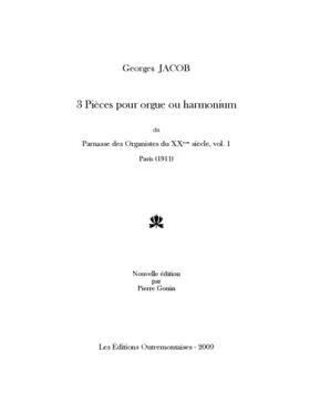 3 Pièces pour orgue ou harmonium