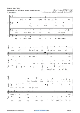 Seigneur Dieu, oy l'oraison mienne