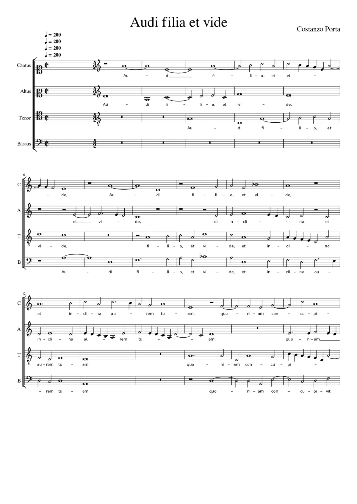 Audi filia et vide - Page 1