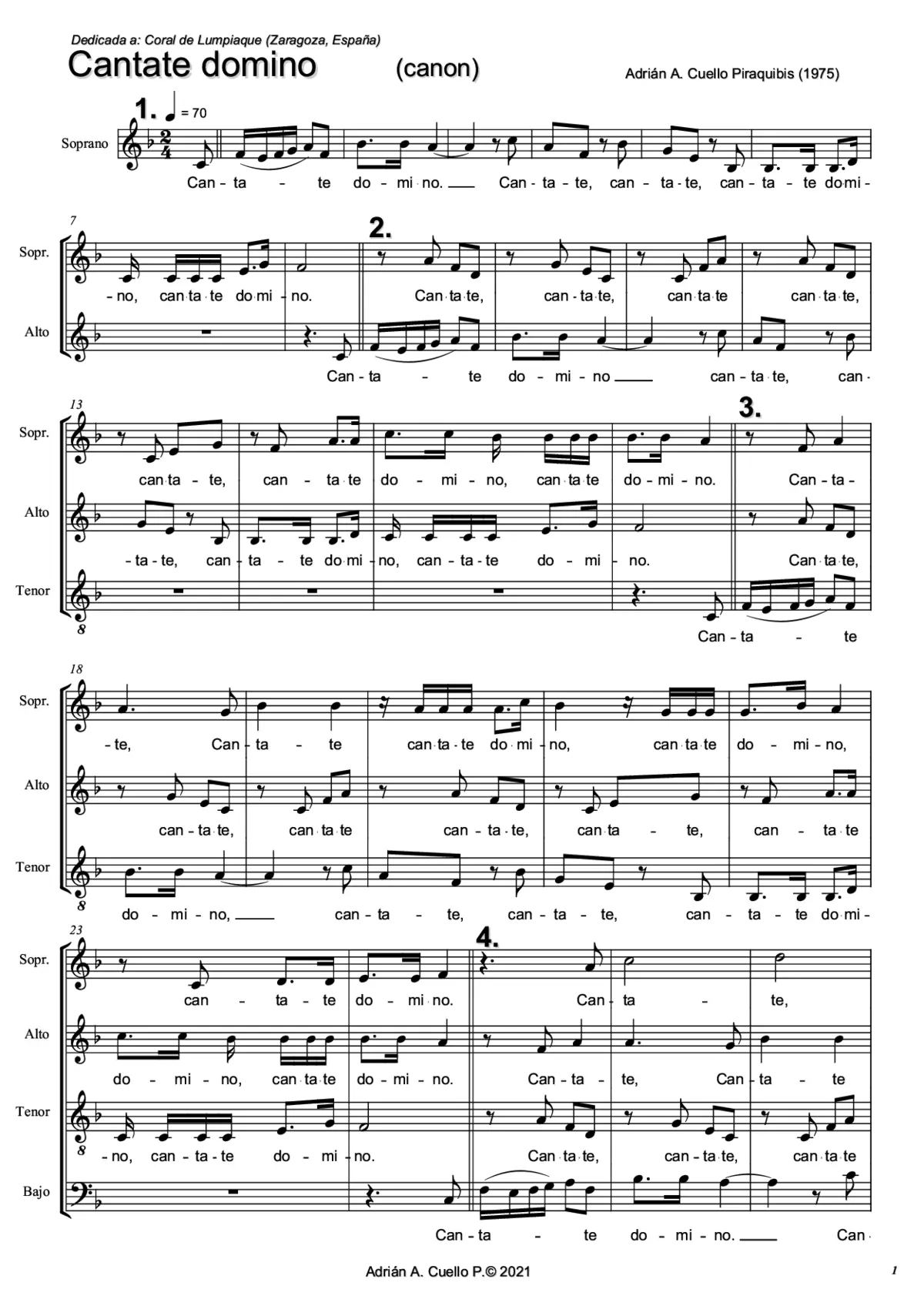 Cantate Domino 1 - Page 1