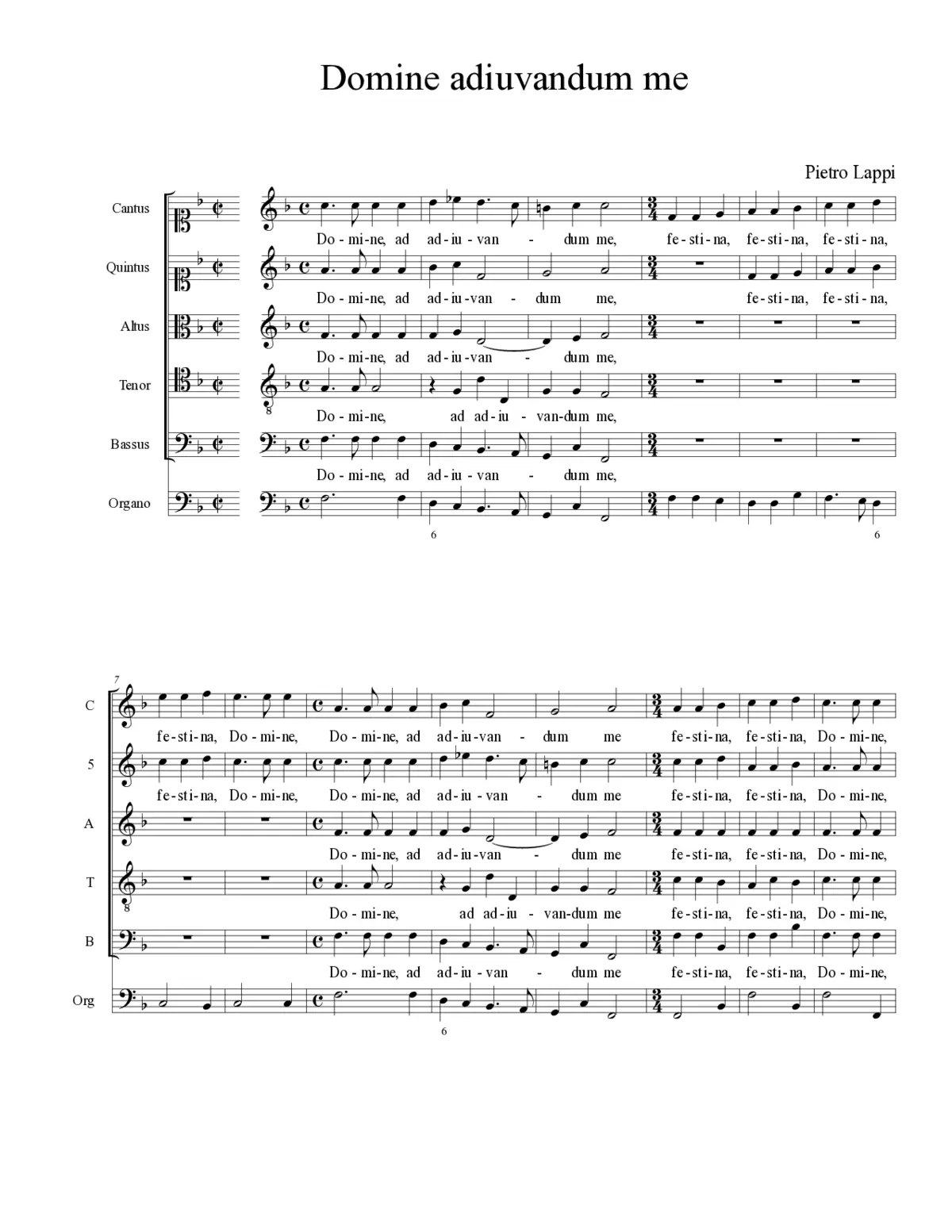 Domine adiuvandum me - Page 1