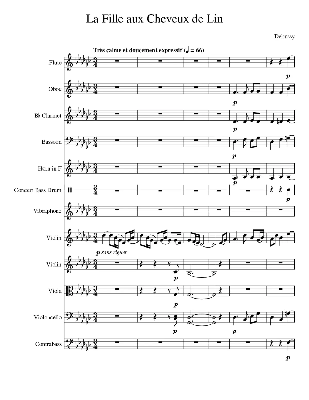 La Fille aux Cheveux de Lin - Page 1