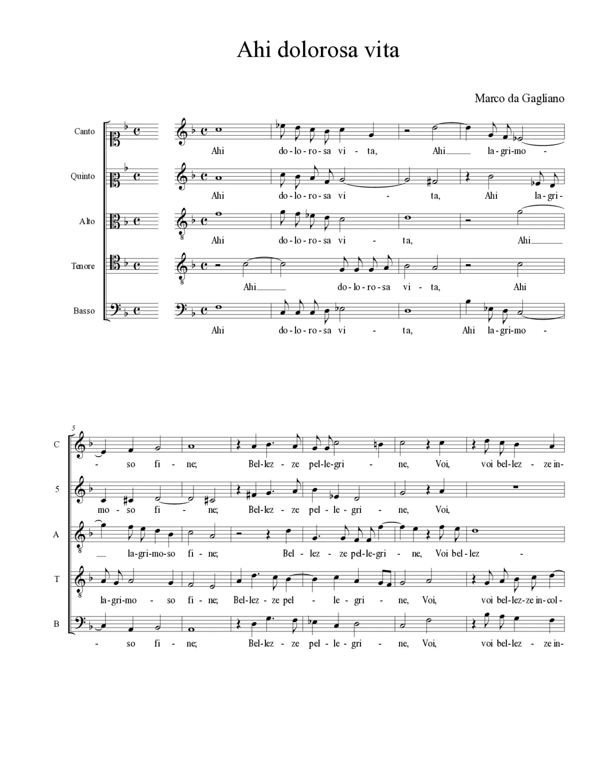Ahi dolorosa vita - Page 1