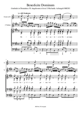Benedicite Dominum, MH 381