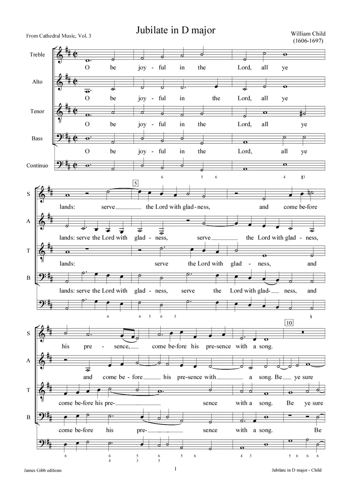 Jubilate in D major - Page 1