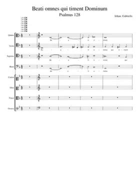 Beati omnes qui timent Dominum