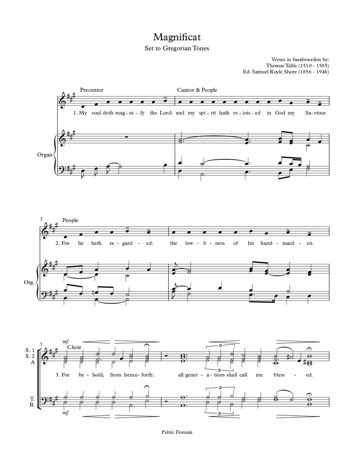 Magnificat (fauxbourdon) - Page 1