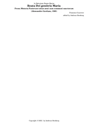 Beata Dei genitrix Maria