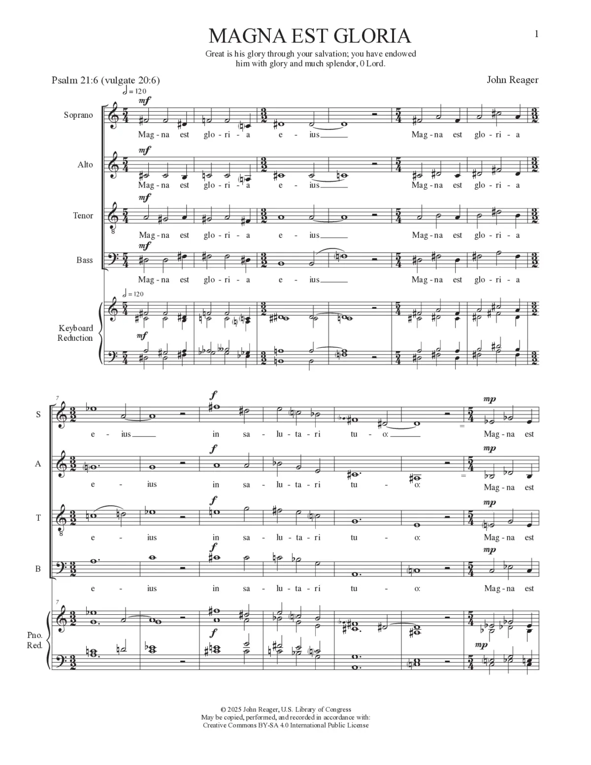 Magna est gloria - Page 1