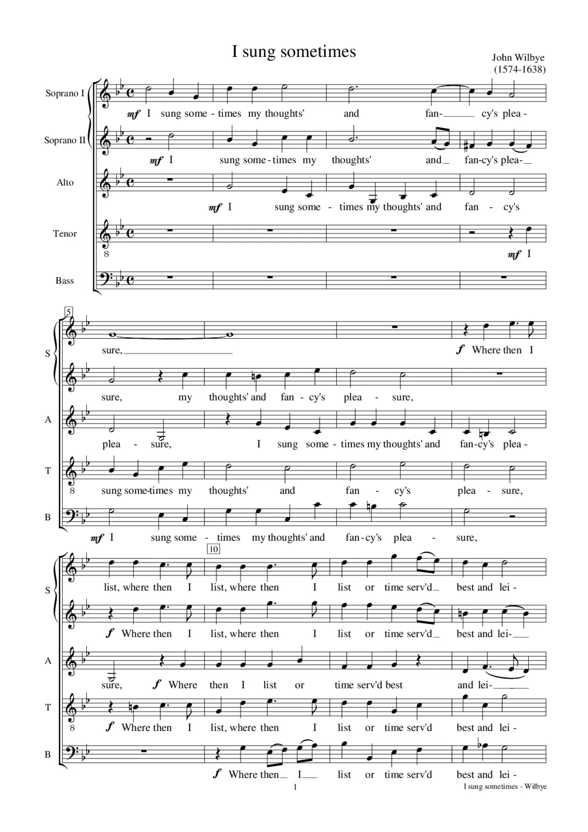 I sung sometimes - Page 1
