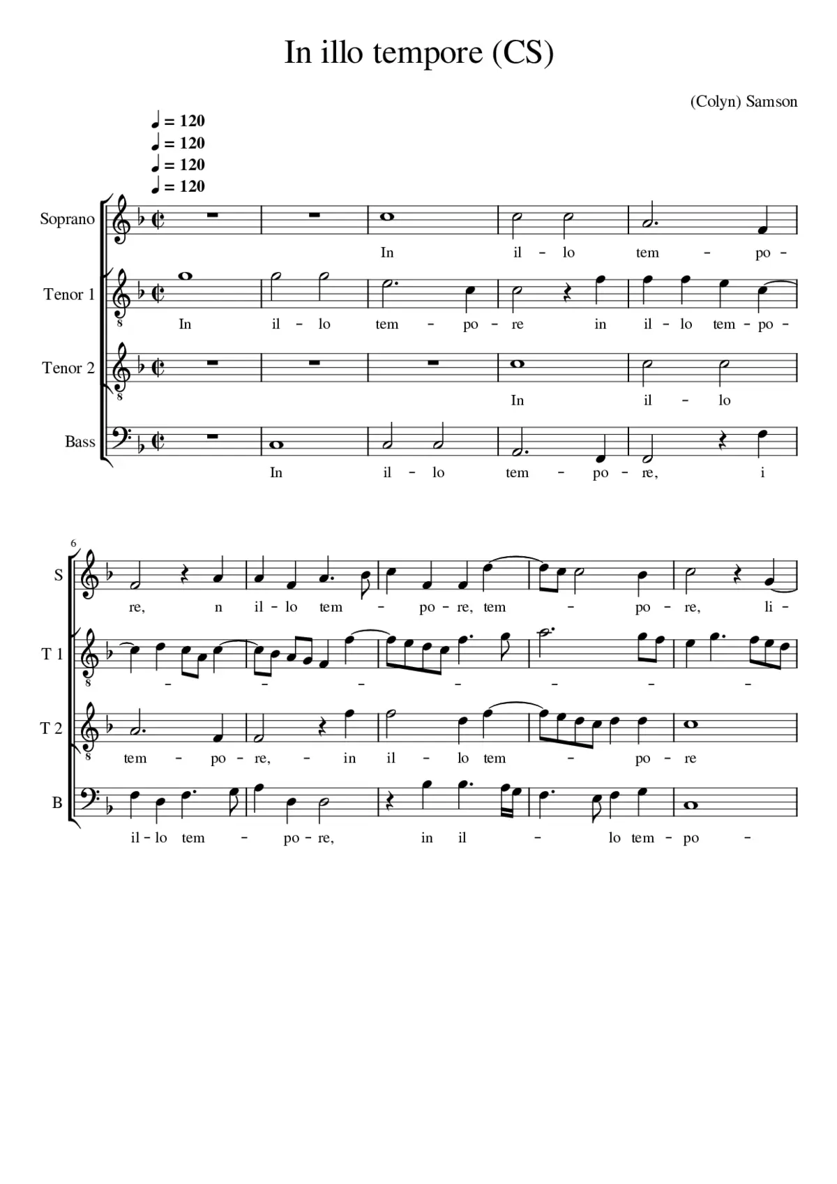 In illo tempore litigabant ergo Iudaei (2nda pars Caro mea vere est cibus) - Page 1