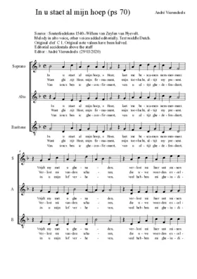 In u staet al mijn hoep