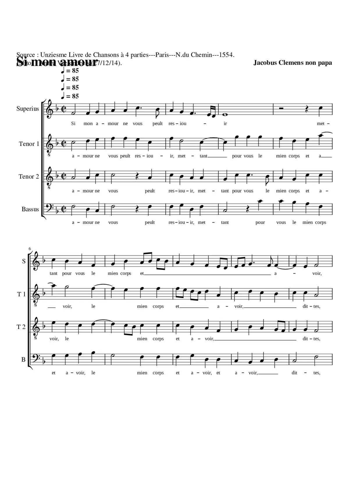 Si mon amour - Page 1