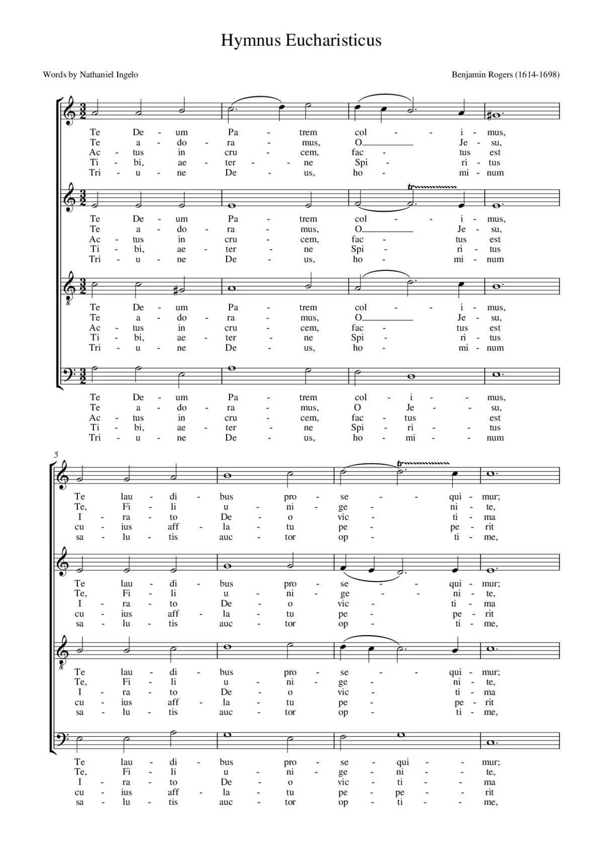 Hymnus Eucharisticus - Page 1