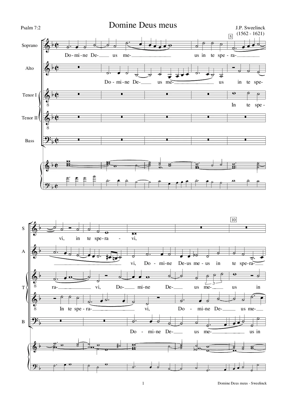 Domine Deus meus - Page 1