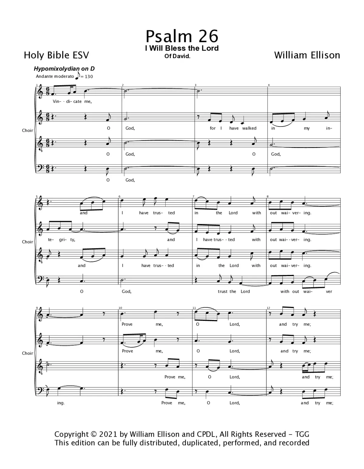 I will bless the Lord - Page 1