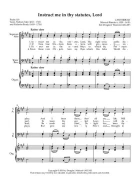 Instruct me in thy statutes, Lord