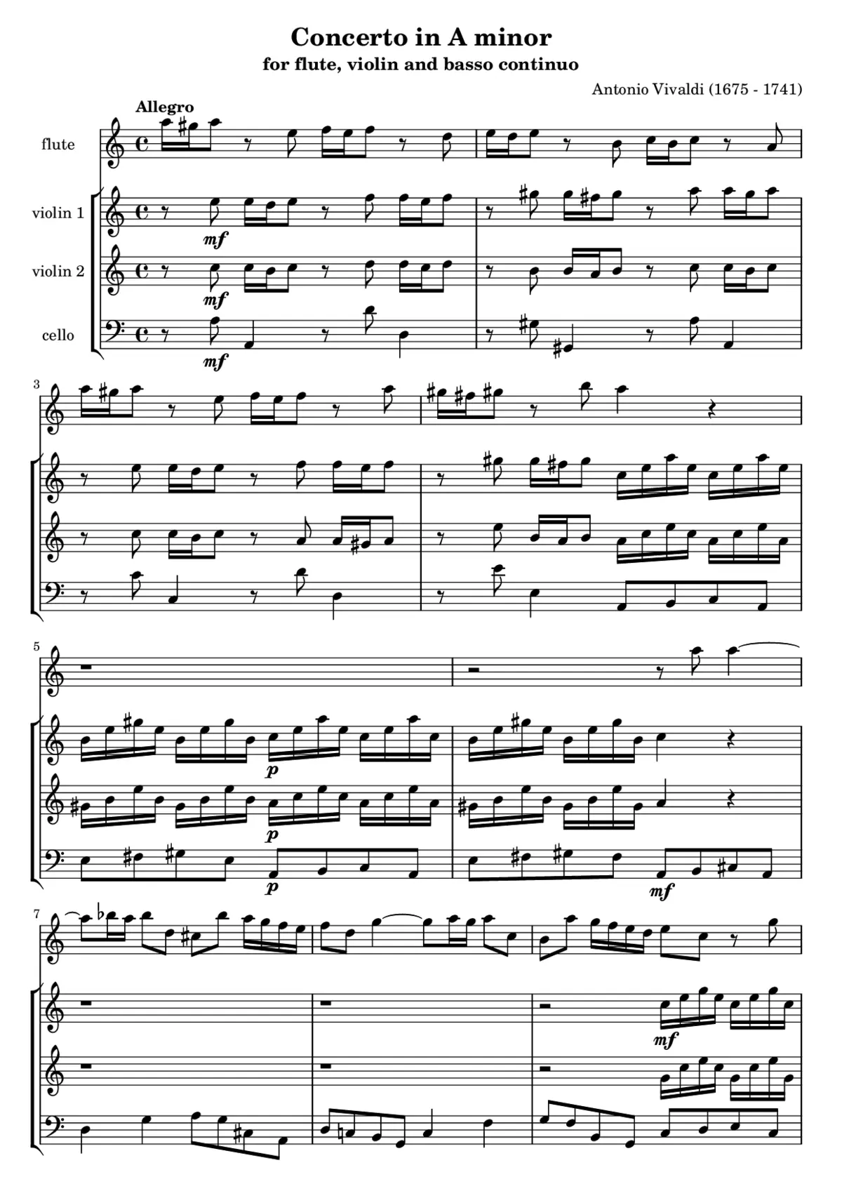 Concerto in A minor - Page 1