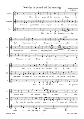 Now let us go and bid the morning