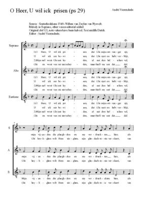 O Heer, U wil ick prisen