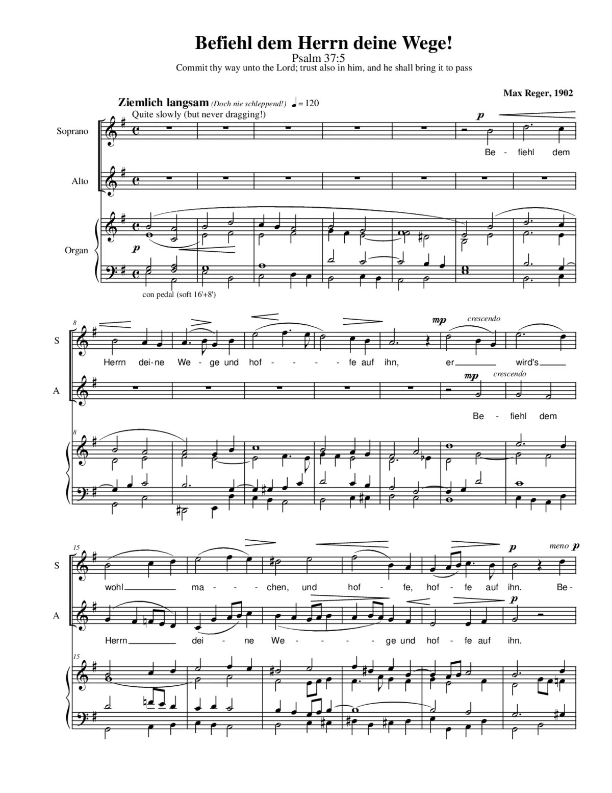 Befiehl dem Herrn deine Wege - Page 1