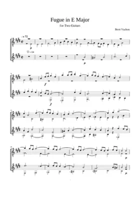 Fugue for 2 Guitars in E Major