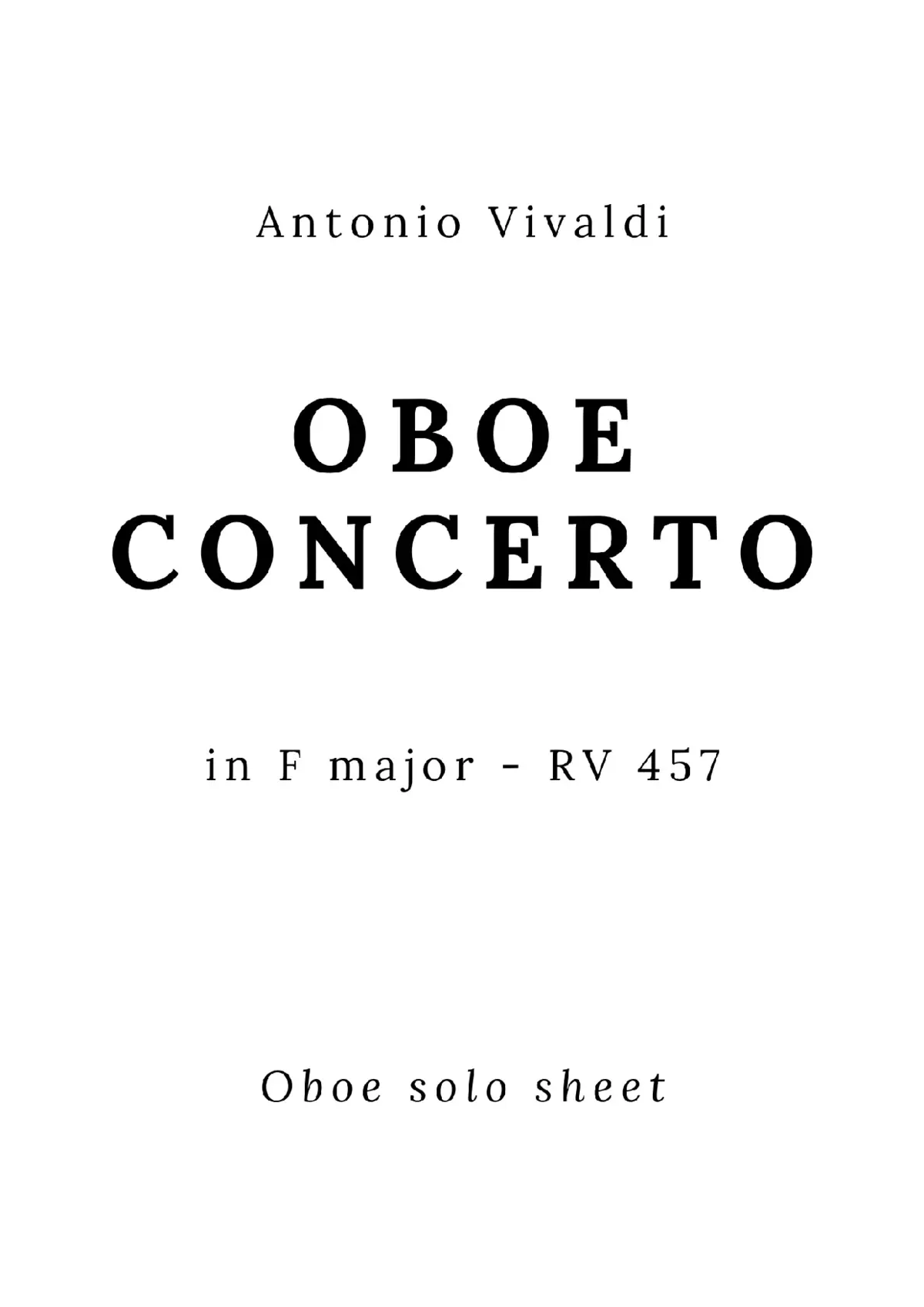 Oboe Concerto in F major - Page 1