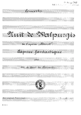 Caprice Fantastique de l'opera 'Faust'