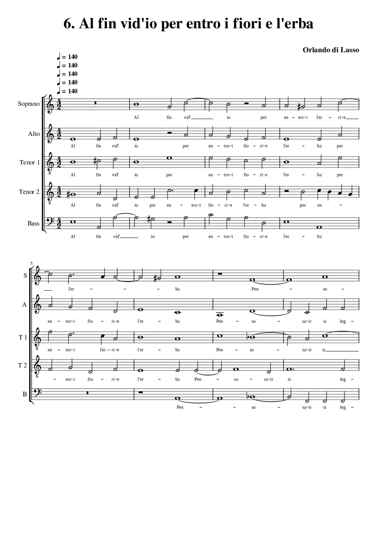 Al fin vid' io per entro - Page 1