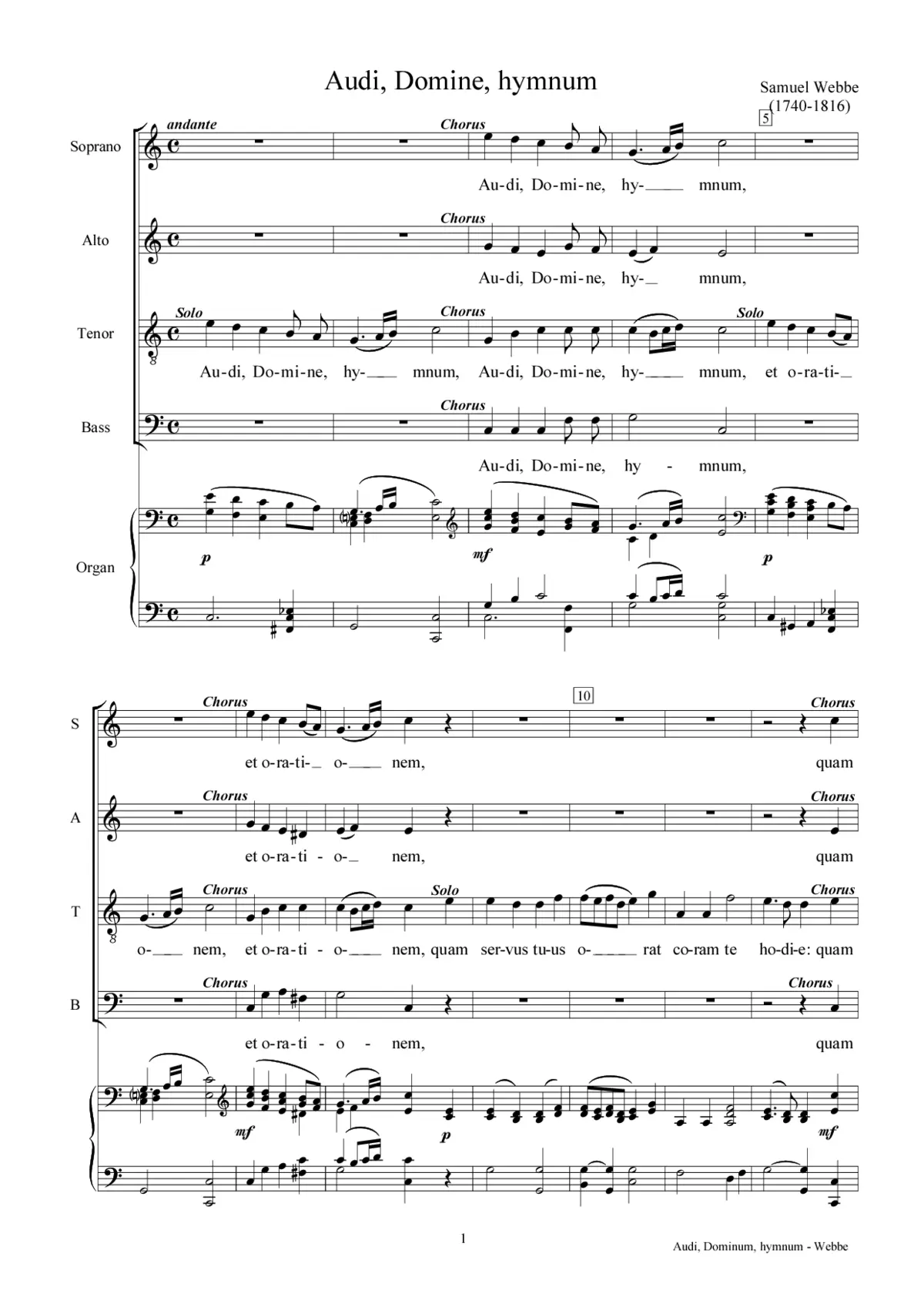 Audi Domine hymnum - Page 1