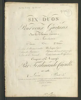 6 Duos pour deux Guitares