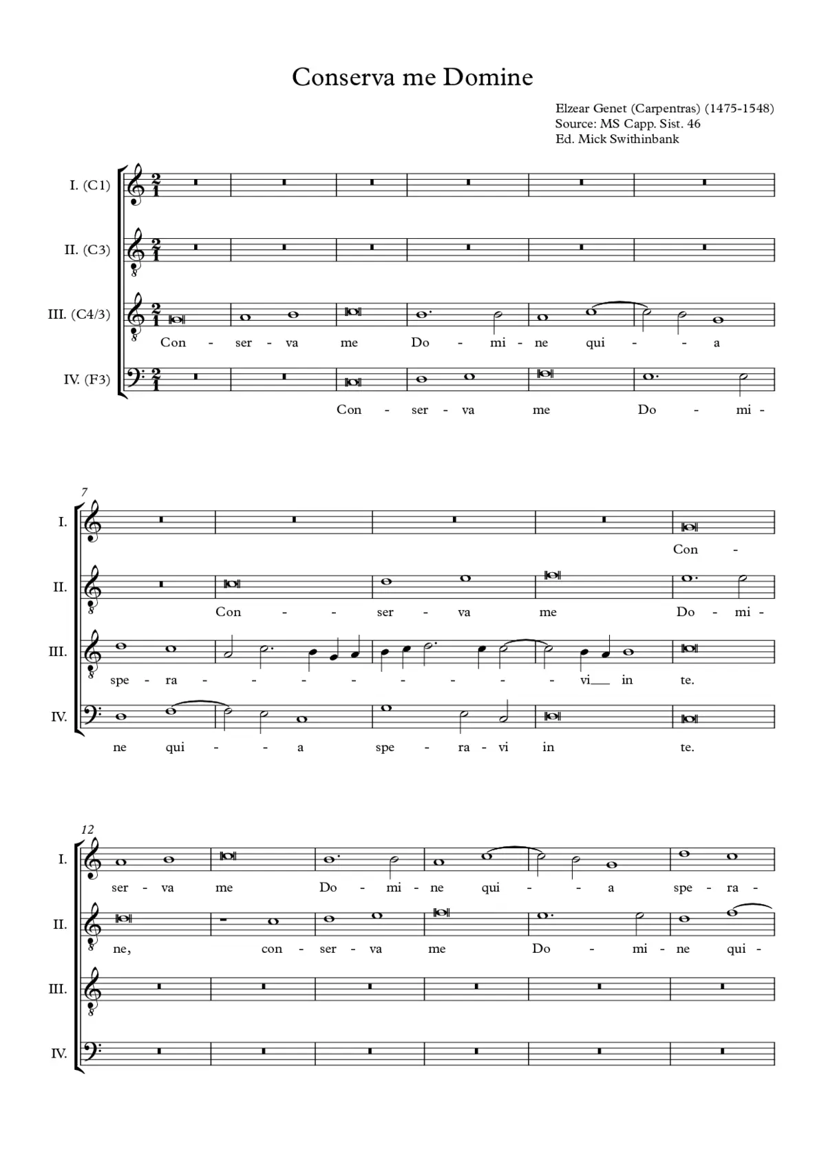 Conserva me Domine - Page 1
