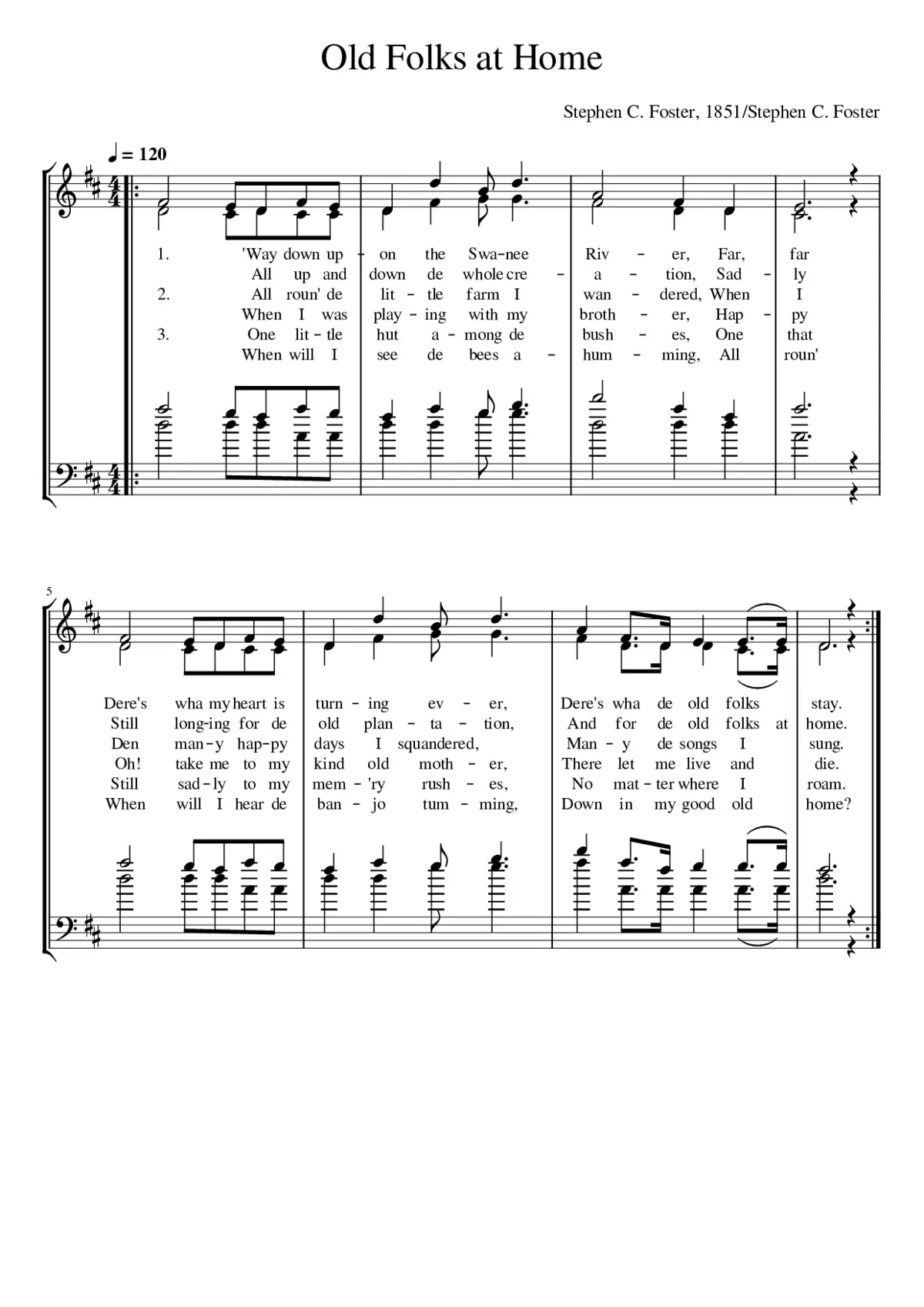 Old Folks at Home - Page 1