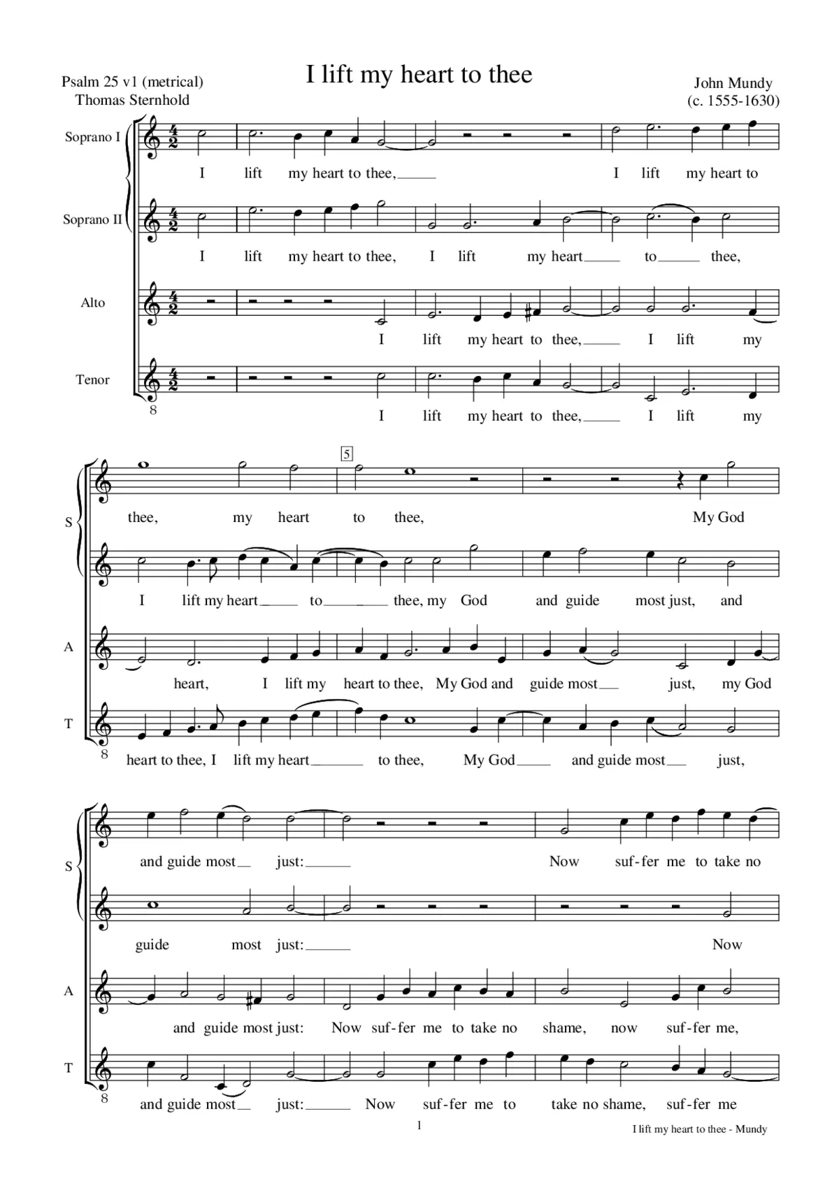 I lift my heart to thee - Page 1