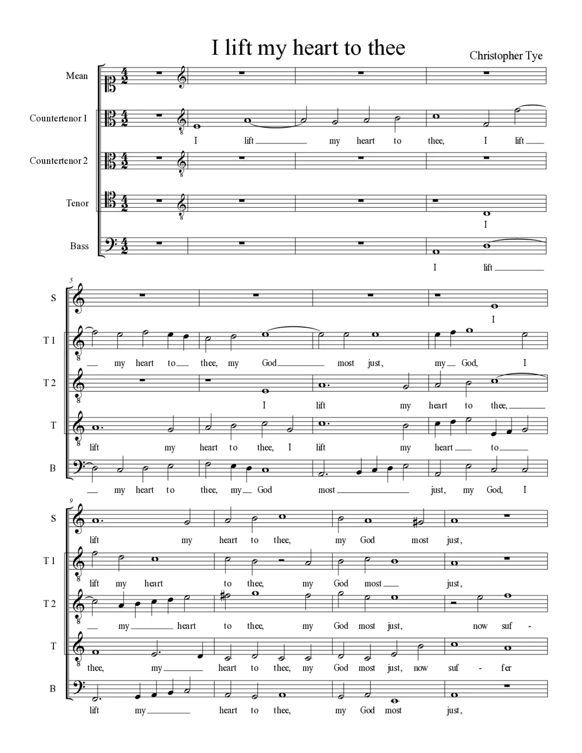 I lift my heart to thee - Page 1