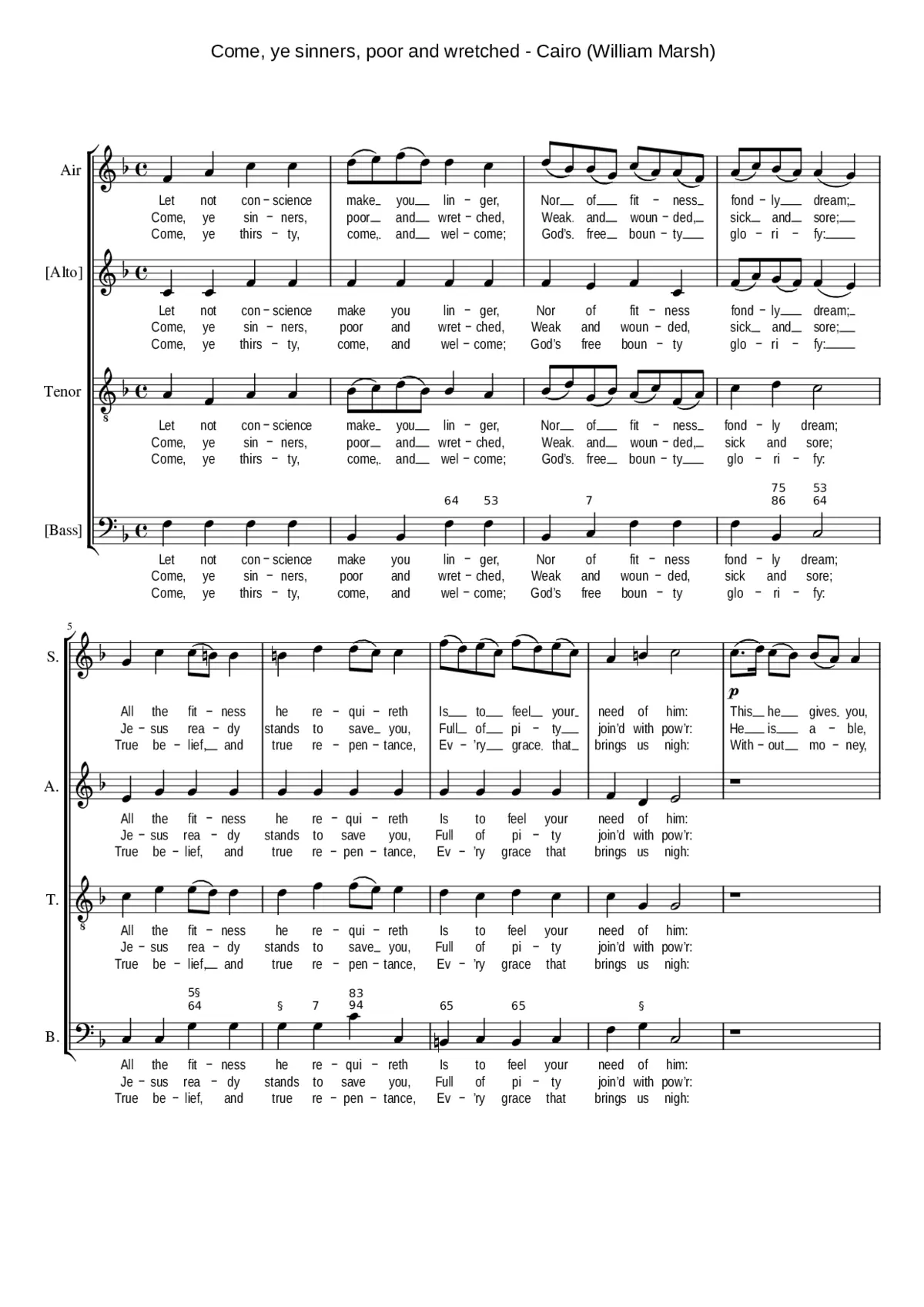 Come ye sinners poor and wretched - Page 1