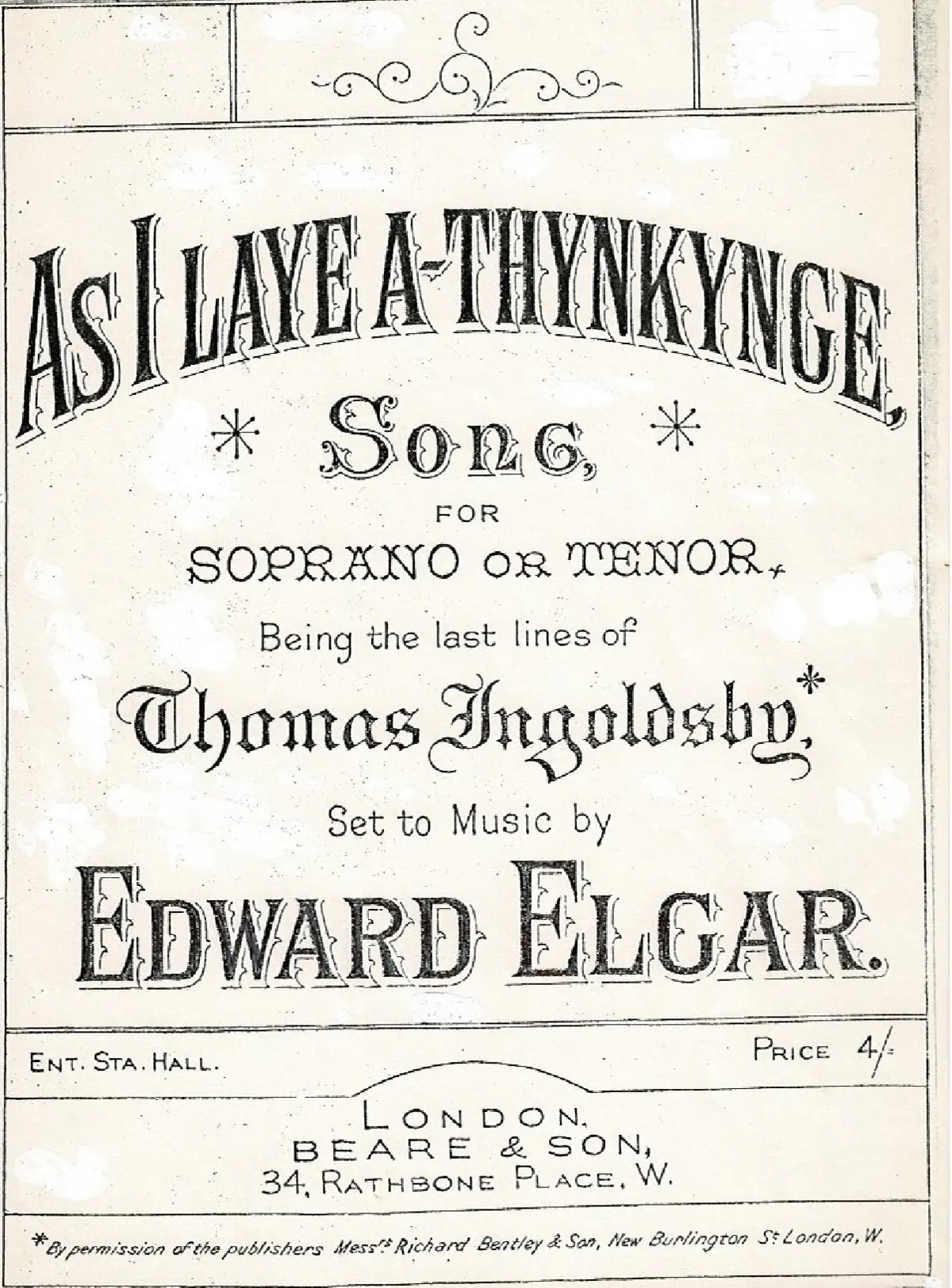 As I laye a-thynkynge - Page 1