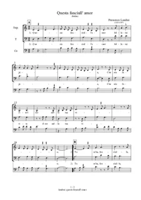 Questa fanciull' amor