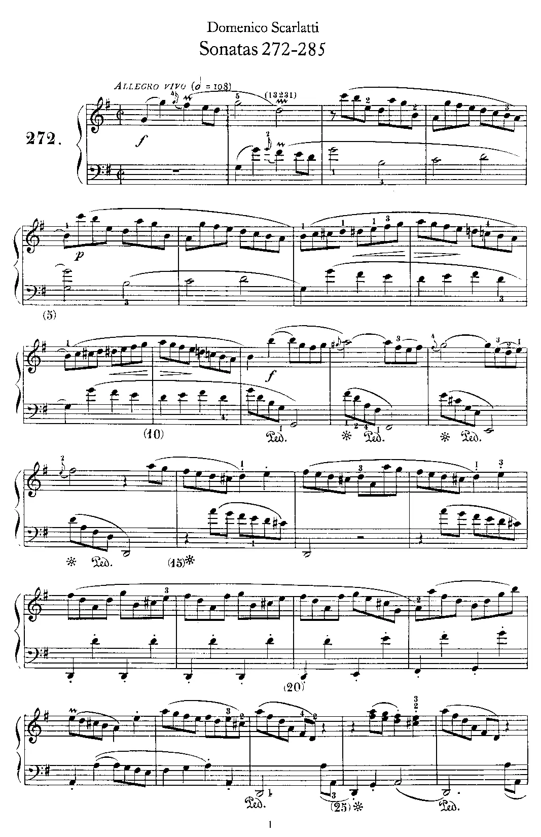 Keyboard Sonata in G major - Page 1