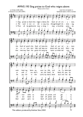 Sing praise to God who reigns above