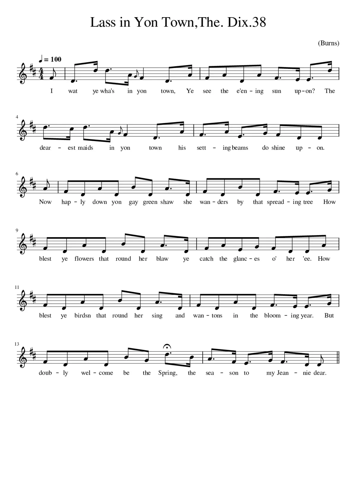 Lass in Yon TownThe. Dix.38 - Page 1