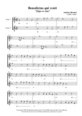 Benedictus 'fuga ex una'