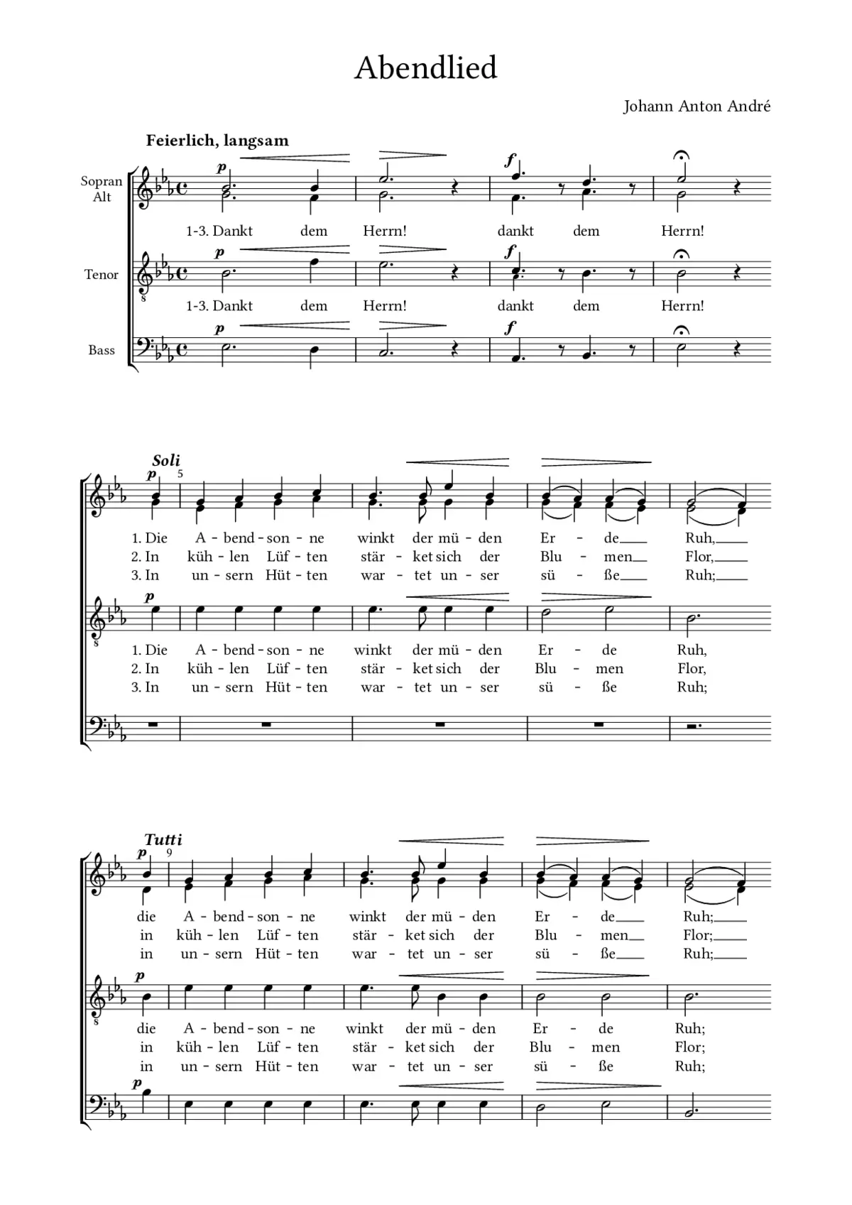 Abendlied - Page 1