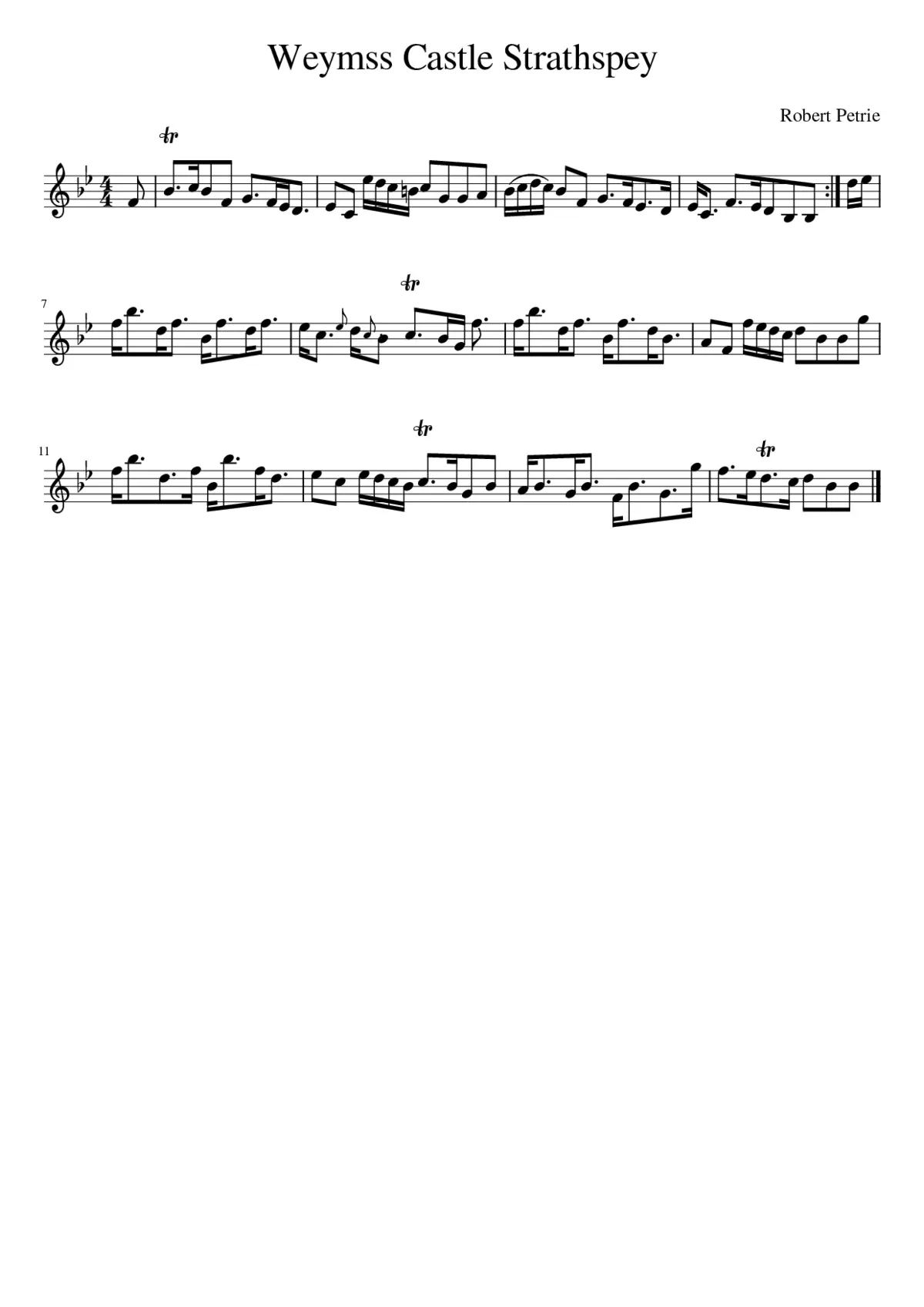 Weymss Castle Strathspey - Page 1