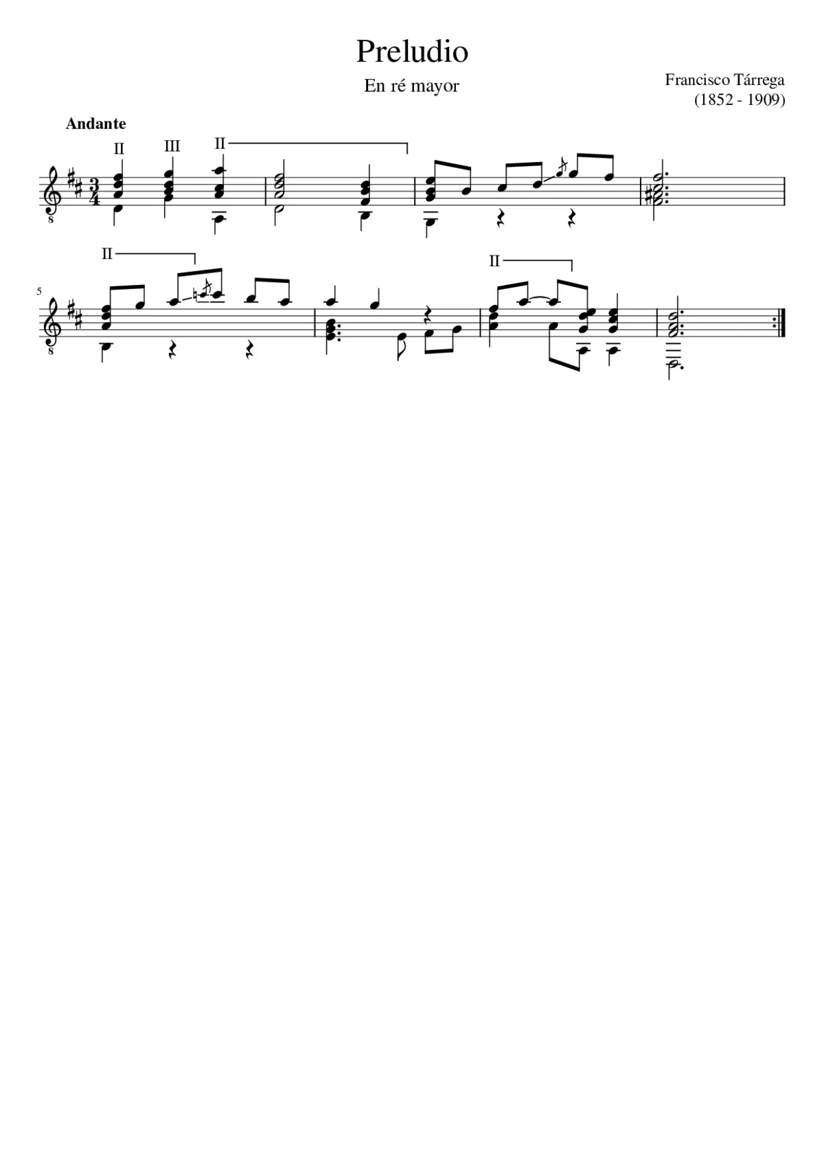 Preludio en Ré Mayor - Page 1