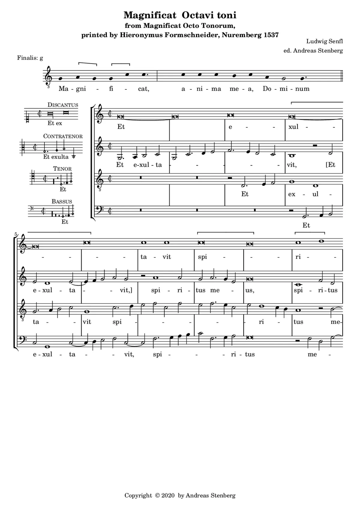 Magnificat octavi toni - Page 1