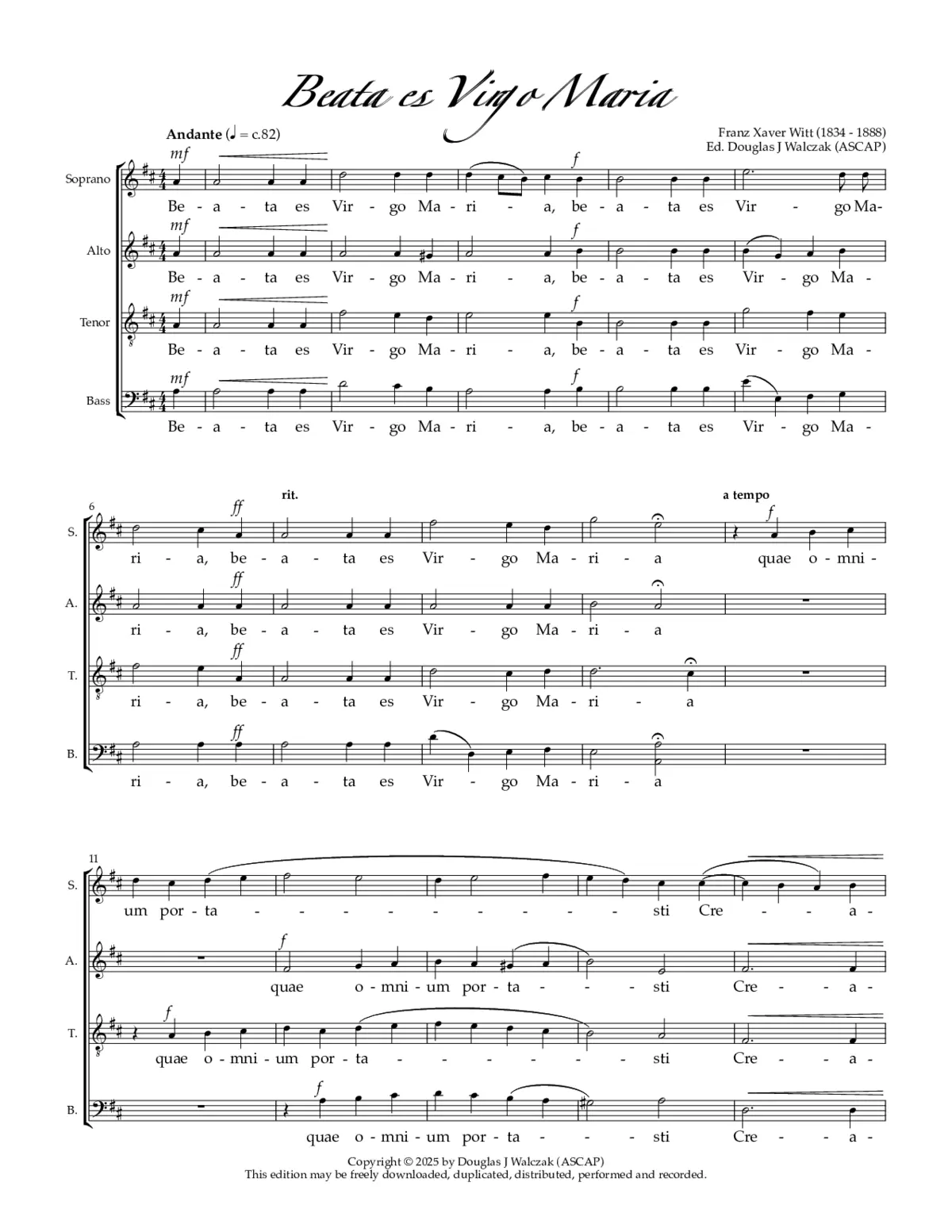 Beata es virgo Maria - Page 1